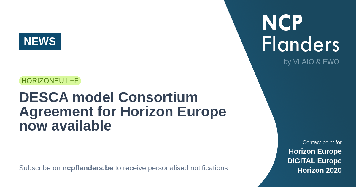 NEWS DESCA Model Consortium Agreement For Horizon Europe Now NCP