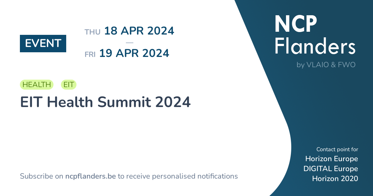EVENT EIT Health Summit 2024 NCP Flanders