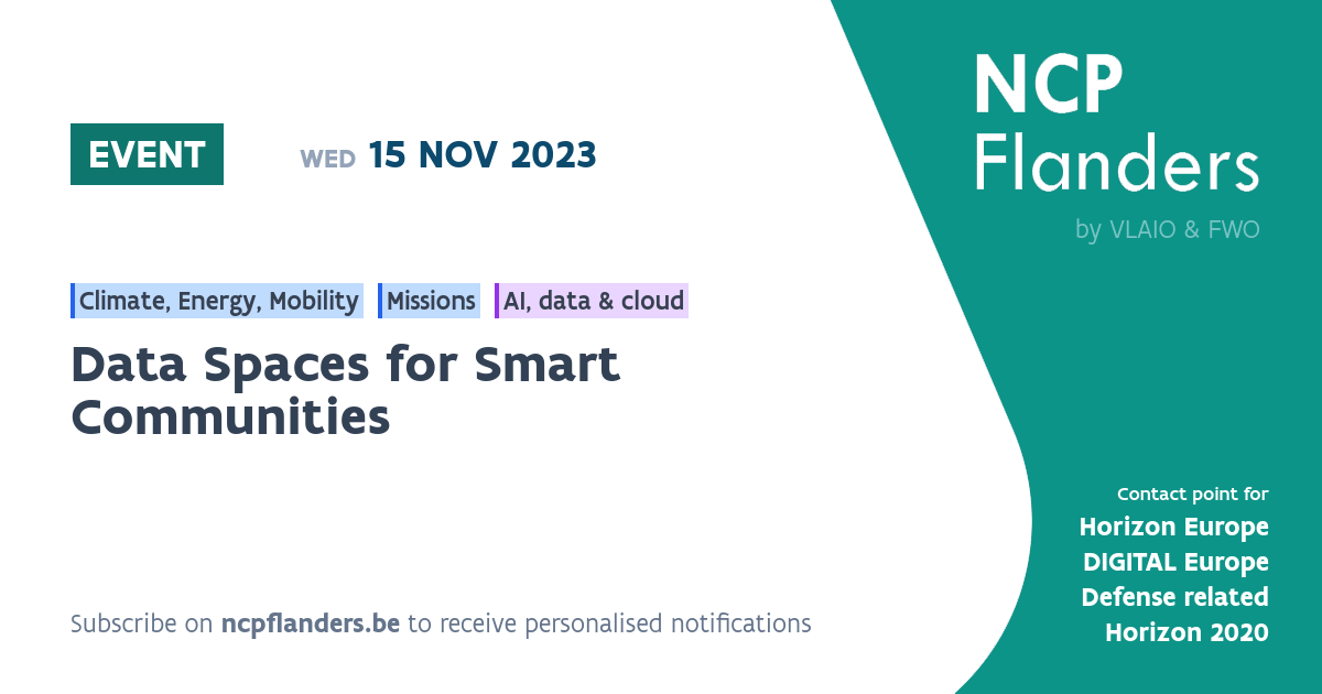 EVENT - Data Spaces for Smart Communities | NCP Flanders