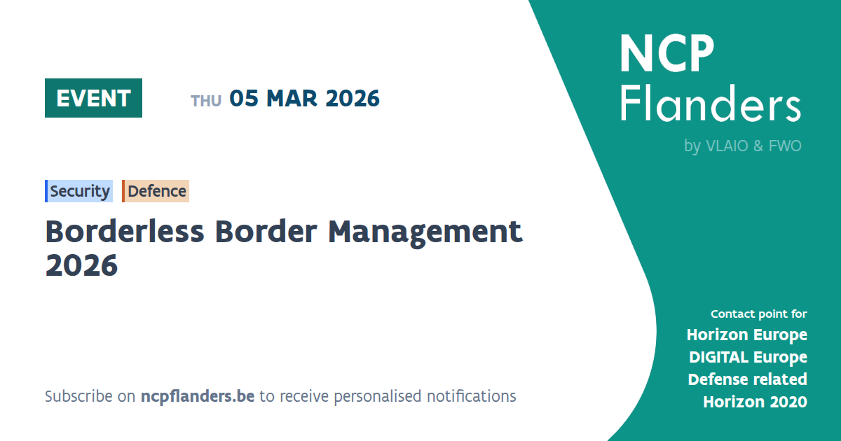 Borderless Borders EVENT - Borderless Border Management 2026 | NCP Flanders