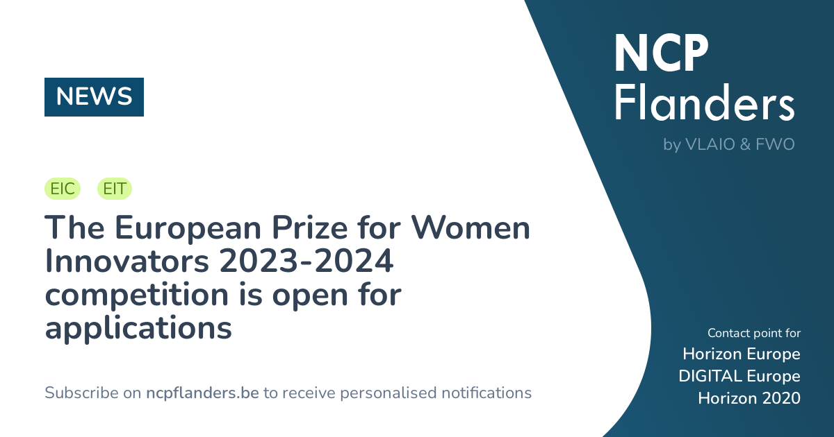 NEWS - The European Prize for Women Innovators 2023-2024 compet ...