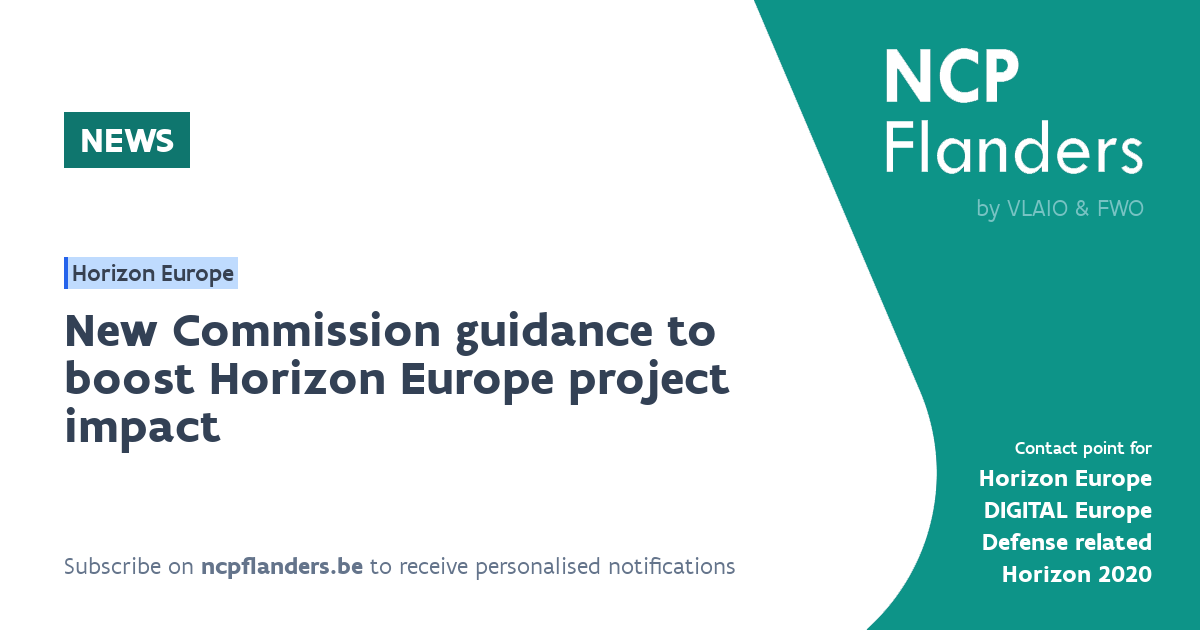 NEWS - New Commission guidance to boost Horizon Europe project... | NCP ...