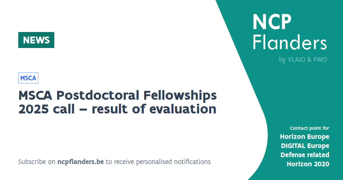 NEWS - MSCA Postdoctoral Fellowships 2025 call – result of eval ...